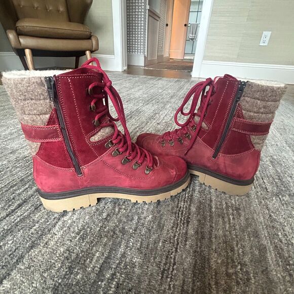 Bos & Co Angus Boots, Size 40 (US size 9), red seude - Picture 4 of 8